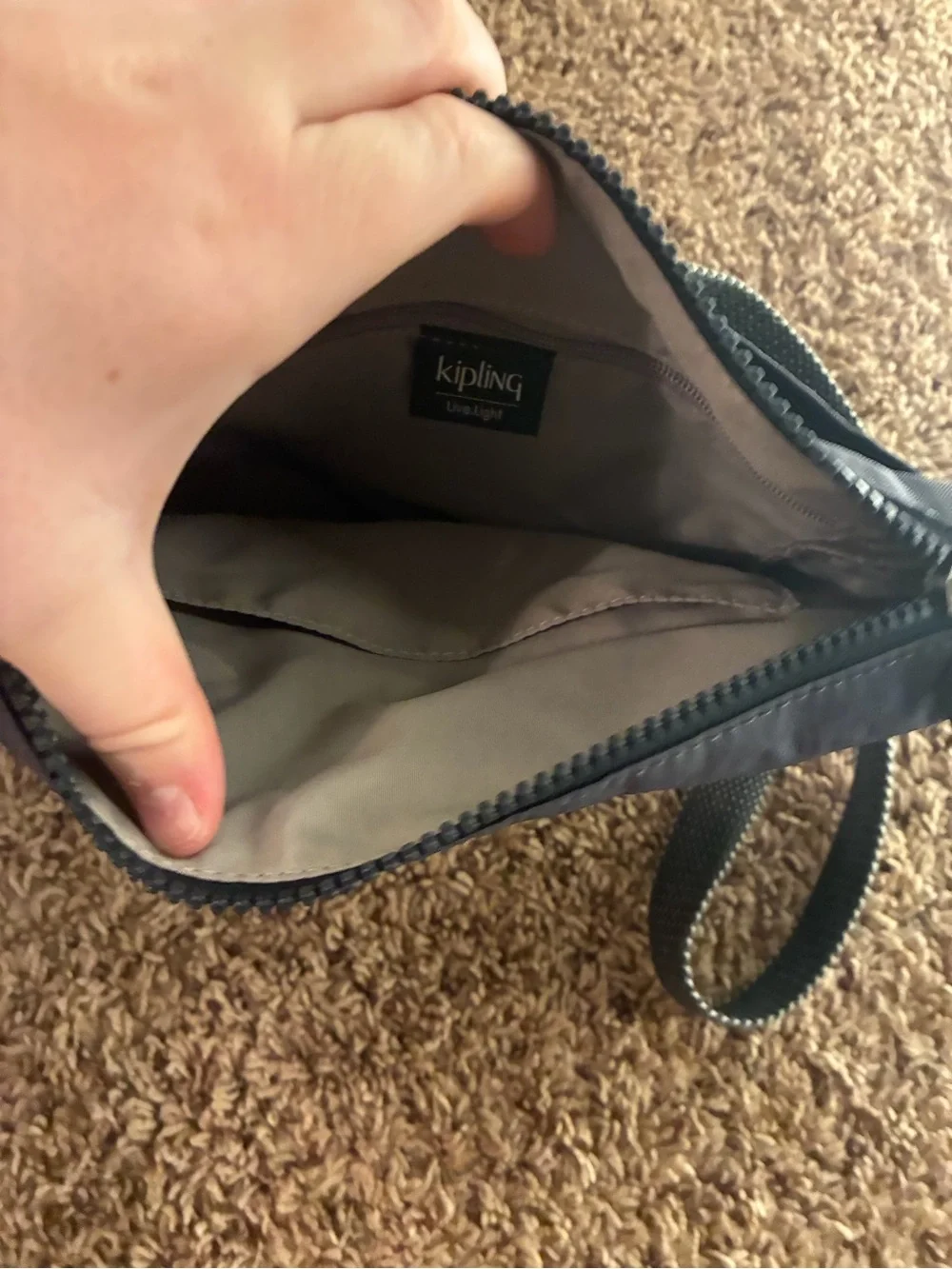 Kipling Small Crossbody Bag in Charcoal